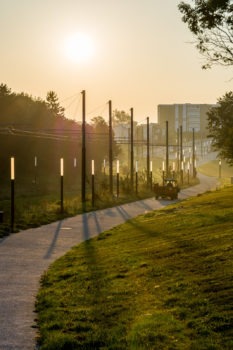 Lever de soleil sur Le Havre, quartier Montgaillard / rue de la Bigne à Fosse