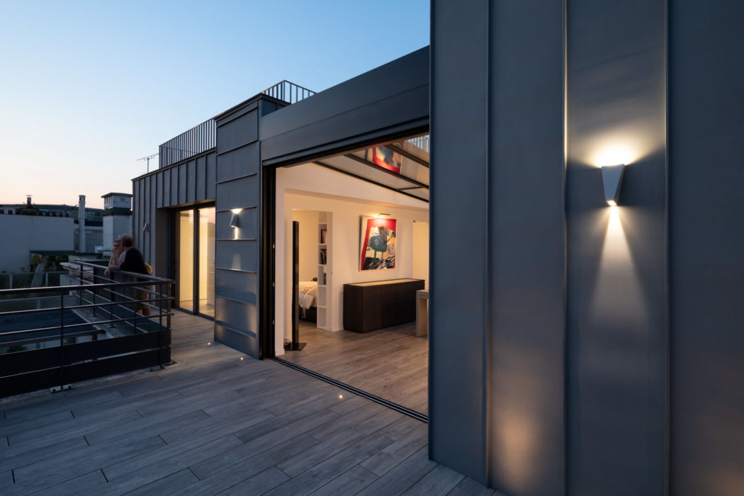 Zinc moderne en façade