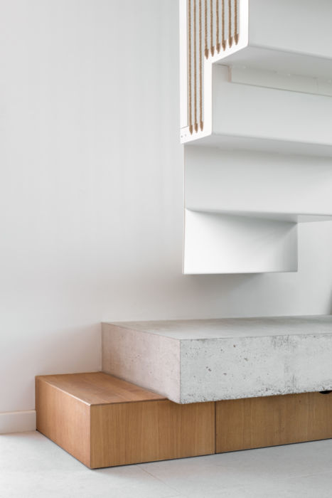 La Famille | Loft | Marseille Détail escalier beton bois métal