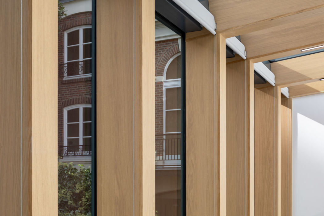 Détail poteau poutre en bois