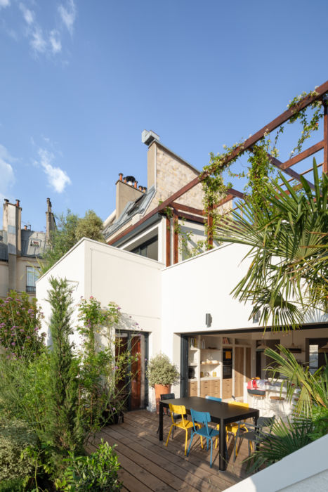 Terrasse Paris avec plantes